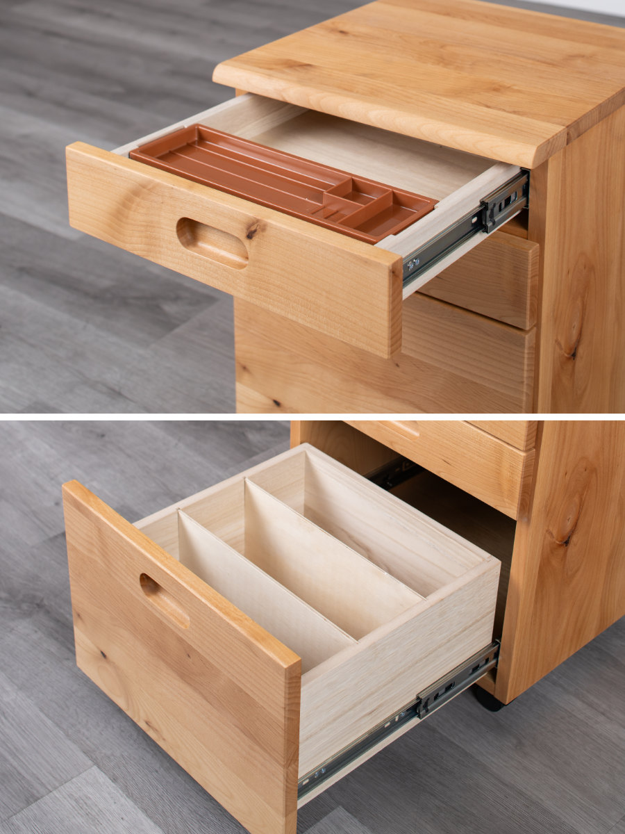 デスクワゴン キャスター付 3段 幅42cm フォレスト ( ワゴン サイドワゴン 引き出し 収納 デスク横 デスク下 サイドチェスト 脇机 キャビネット サイドキャビネット 書類 整理 整頓 ランドセル置き シンプル )