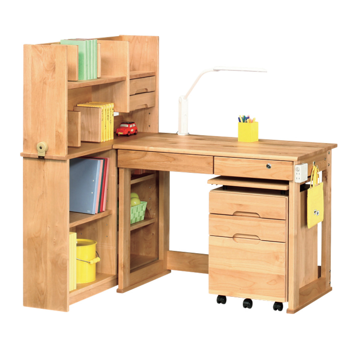 オープンラック 上棚のみ レオ用 ( 上棚 デスク用 机上棚 ラック 棚 収納 木製 天然木 学習デスク 机 勉強机 取り付け 対応 引き出し付き 小物収納 本棚 本立て シンプル 教科書 本 学習教材 ブックエンド 完成品 )