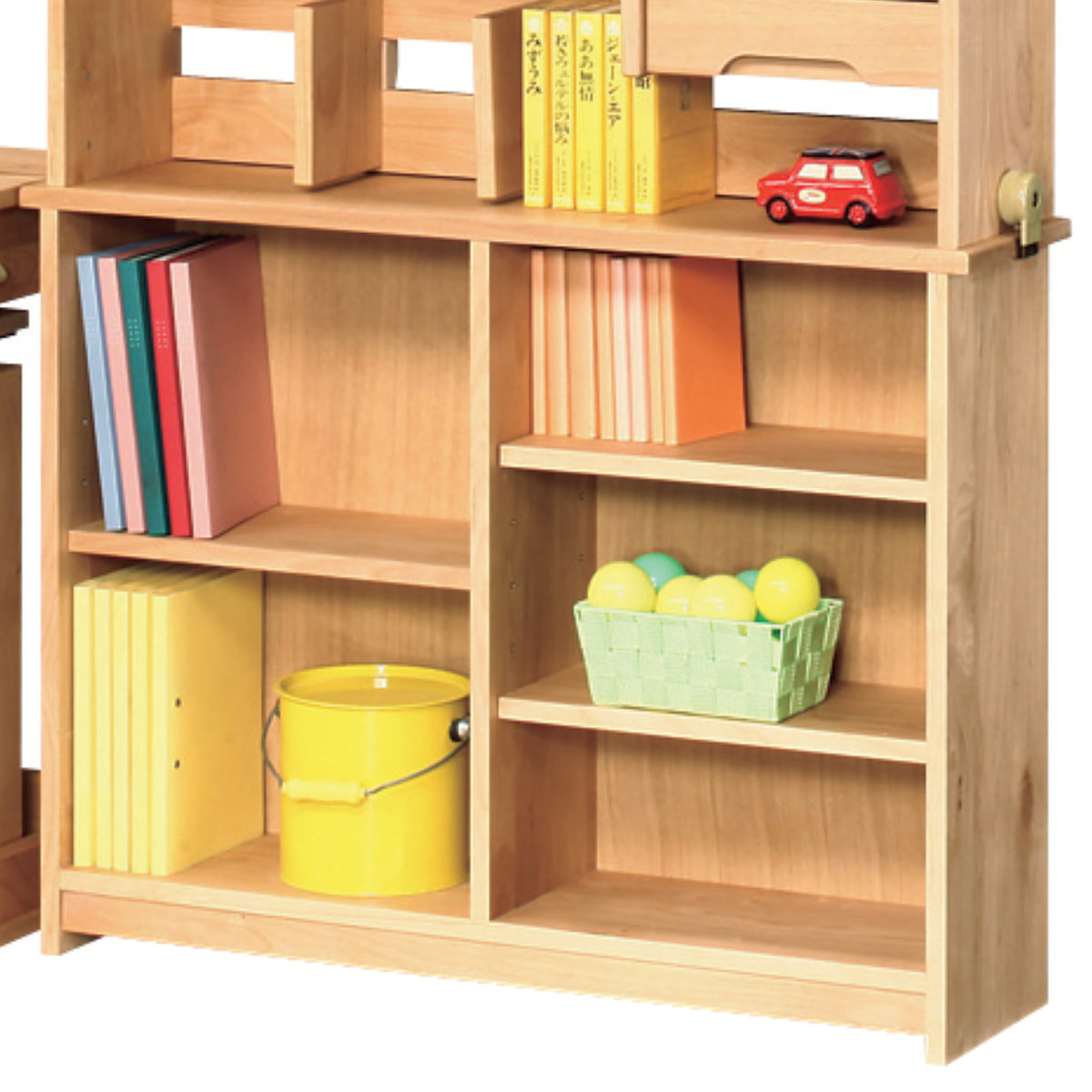 オープンラック 下棚のみ レオ用 ( ラック 本棚 収納 棚 シェルフ 木製 天然木 収納棚 幅100cm 奥行25cm スリム 書棚 ウッドラック 本 教科書 学習教材 本立て シンプル )