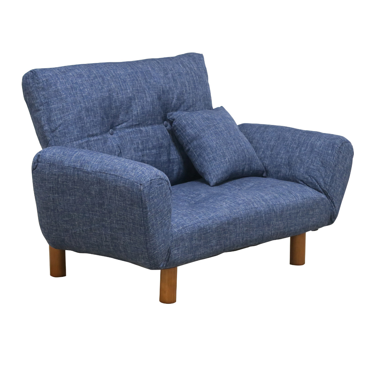 ソファ 2人掛け 幅120cm ファブリック生地 PVC生地 ハーモニー ( ソファー リビングソファ アームソファ 背もたれ 肘掛け リクライニング 脚 取り外し ローソファ クッション付き コンパクト ポケットコイル おしゃれ レザー調 ) 【ブラウン】 ブラウン