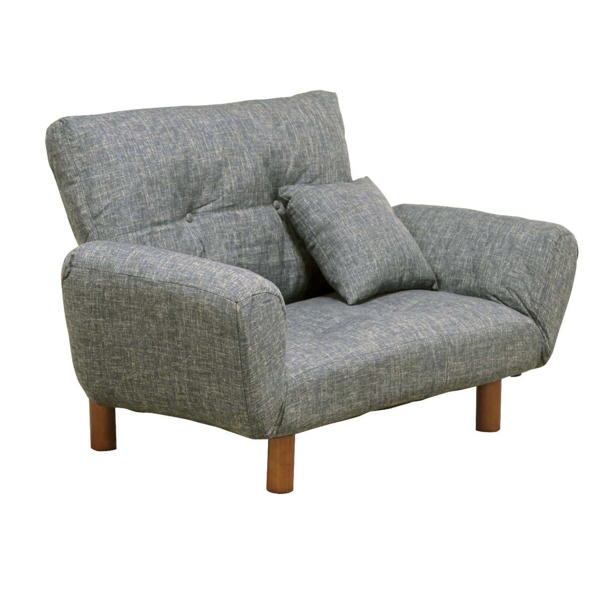 ソファ 2人掛け 幅120cm ファブリック生地 PVC生地 ハーモニー ( ソファー リビングソファ アームソファ 背もたれ 肘掛け リクライニング 脚 取り外し ローソファ クッション付き コンパクト ポケットコイル おしゃれ レザー調 ) 【ブラウン】 ブラウン