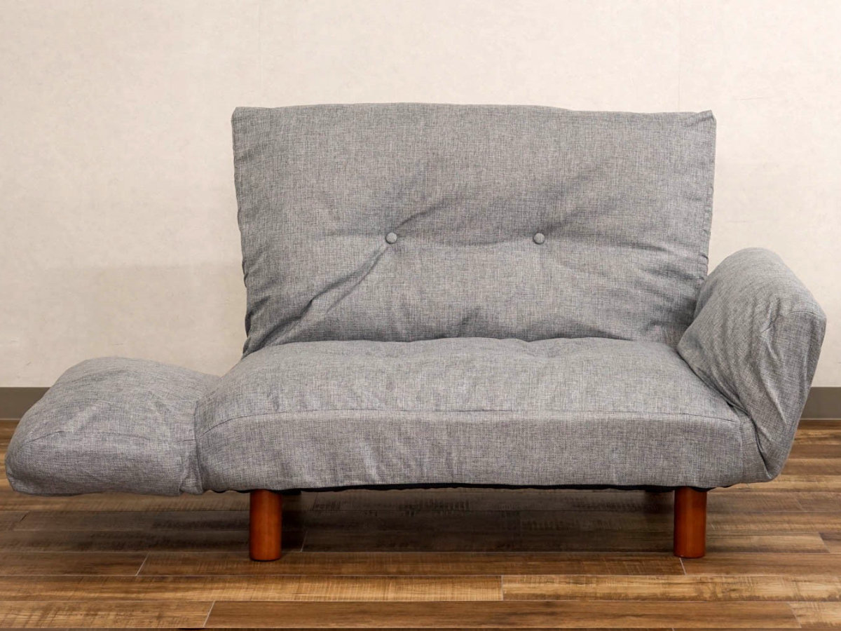 ソファ 2人掛け 幅120cm ファブリック生地 PVC生地 ハーモニー ( ソファー リビングソファ アームソファ 背もたれ 肘掛け リクライニング 脚 取り外し ローソファ クッション付き コンパクト ポケットコイル おしゃれ レザー調 ) 【ブラウン】 ブラウン