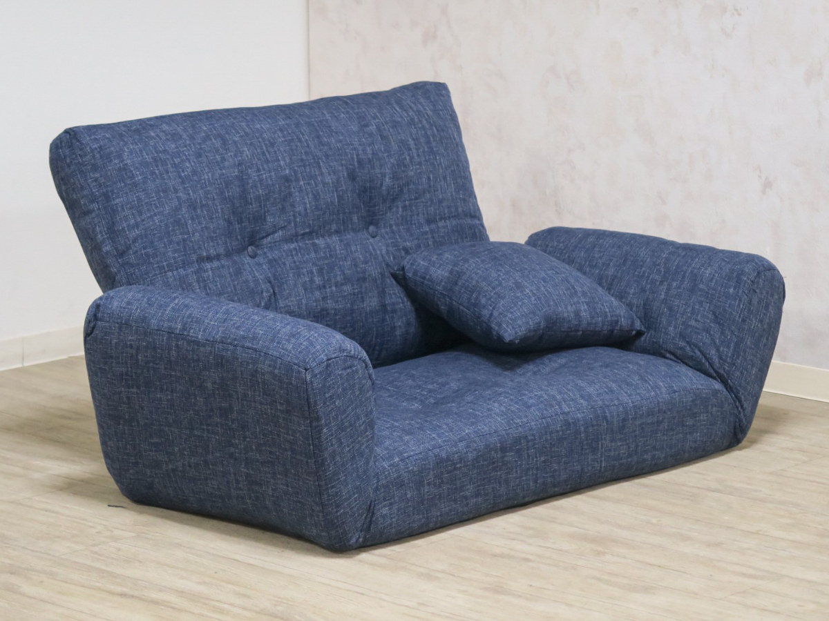 ソファ 2人掛け 幅120cm ファブリック生地 PVC生地 ハーモニー ( ソファー リビングソファ アームソファ 背もたれ 肘掛け リクライニング 脚 取り外し ローソファ クッション付き コンパクト ポケットコイル おしゃれ レザー調 ) 【ブラウン】 ブラウン