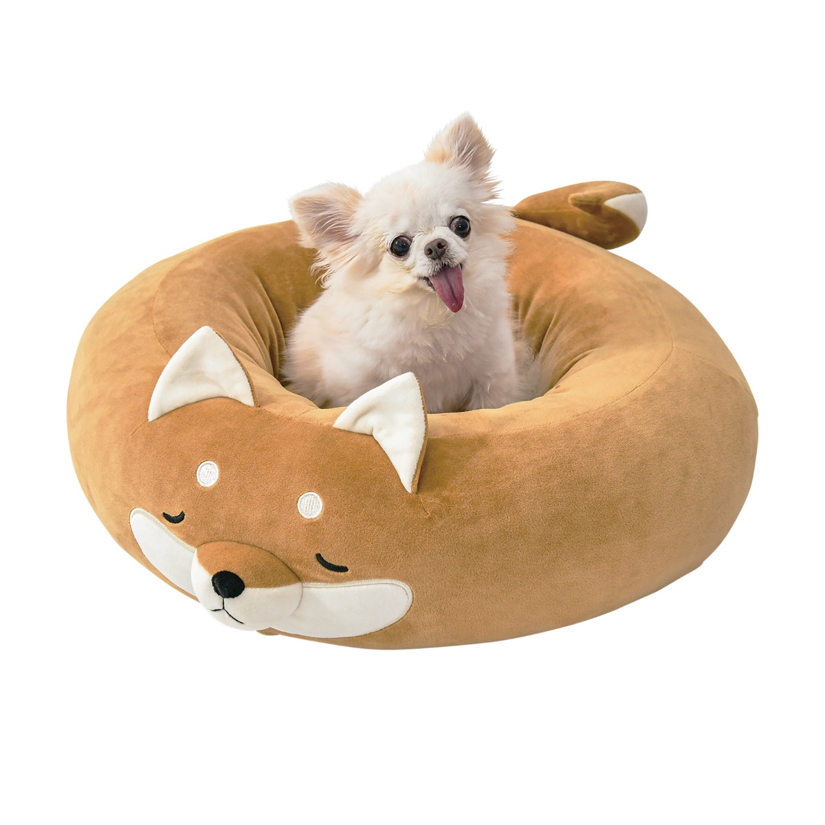 ペットベッド マシュマロベッド ペット 犬 猫 ( ベッド ペット用 ラウンド ダイカット 犬用 猫用 かわいい 室内 ペット用品 洗える すべり止め オールシーズン ペットソファ ペットクッション ) 【ビッキー ダイカット】 ビッキー ダイカット