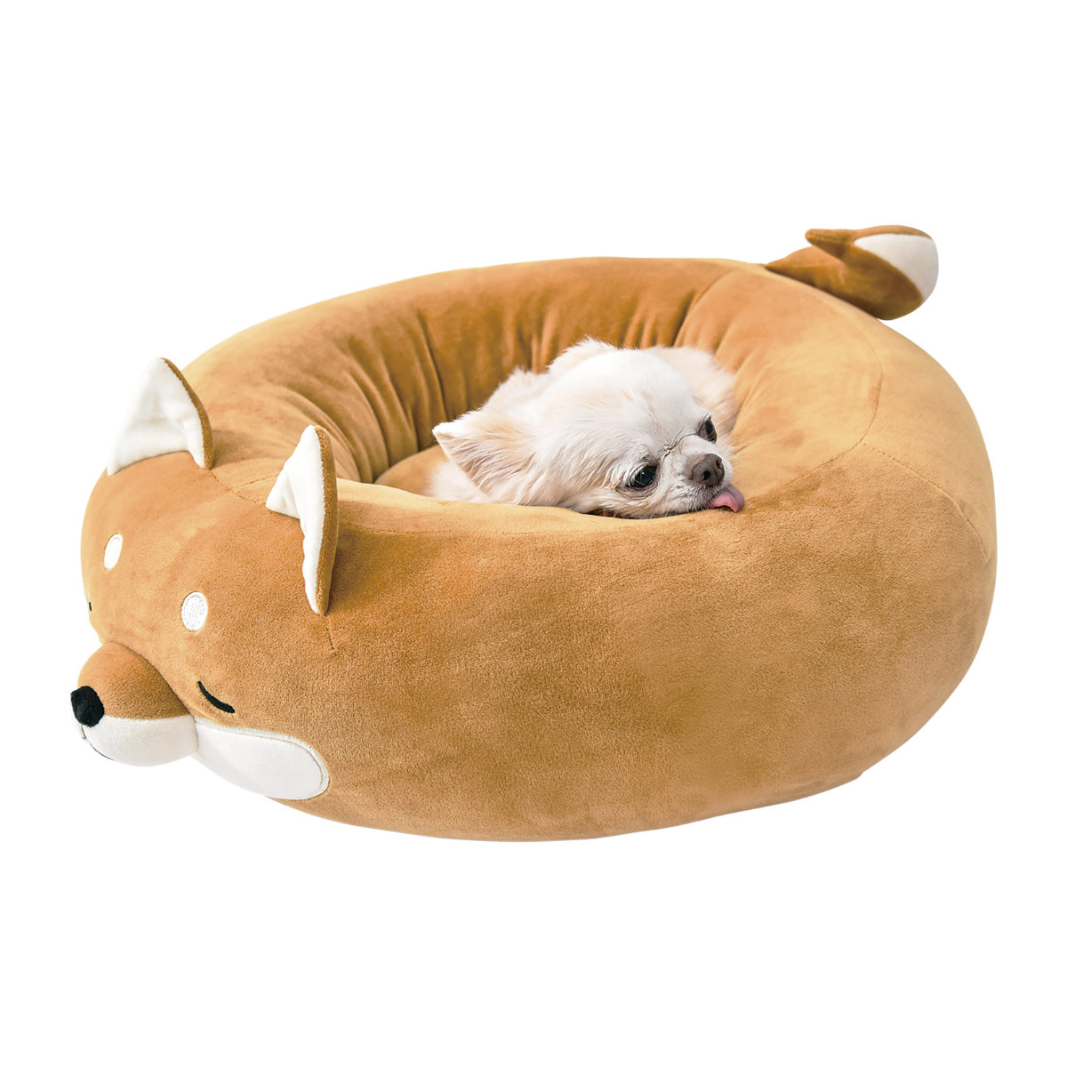 ペットベッド マシュマロベッド ペット 犬 猫 ( ベッド ペット用 ラウンド ダイカット 犬用 猫用 かわいい 室内 ペット用品 洗える すべり止め オールシーズン ペットソファ ペットクッション ) 【ビッキー ダイカット】 ビッキー ダイカット