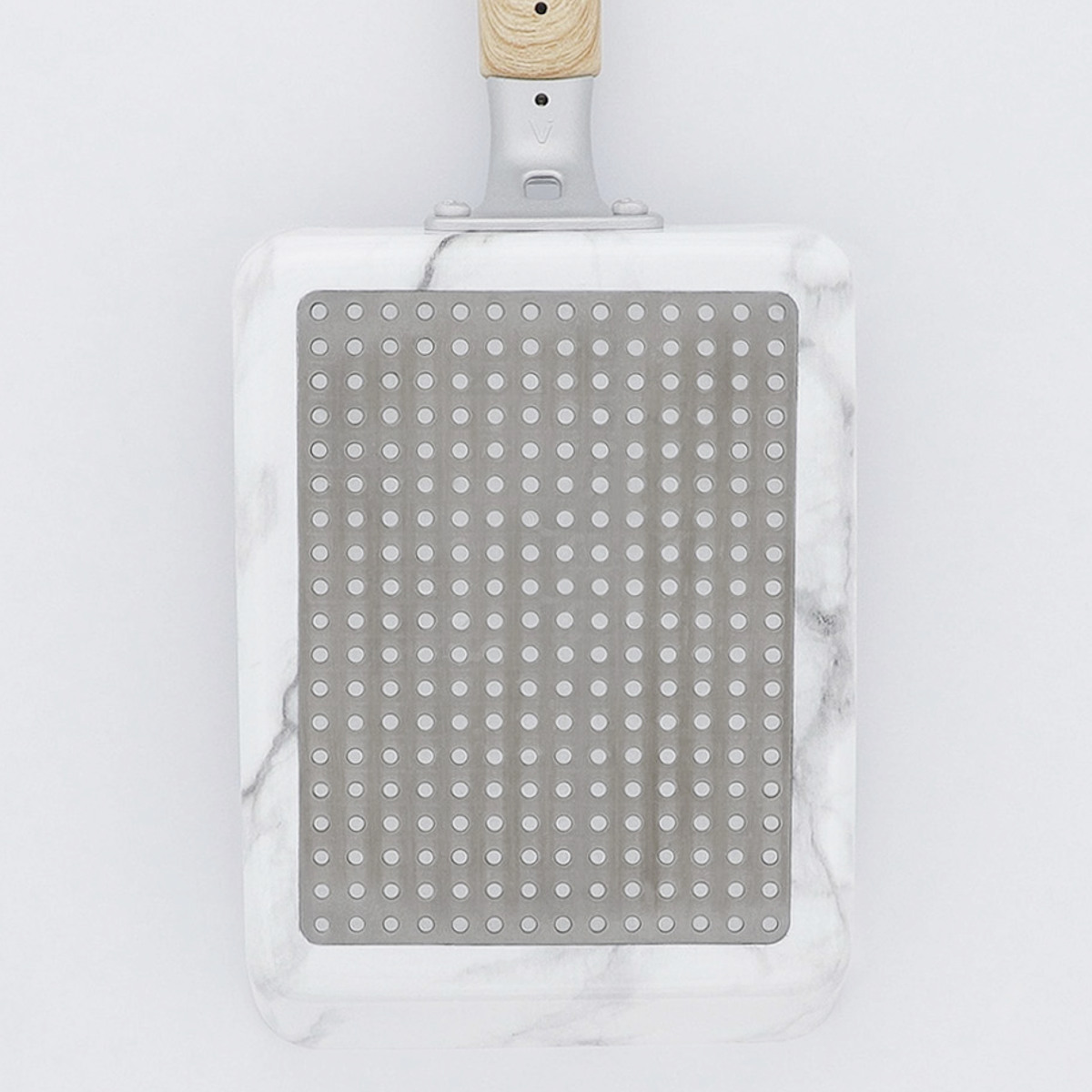 卵焼き器 13×18cm IH対応 ふっ素樹脂加工 MARBLE KITCHEN エッグパン ( ガス火対応 オール熱源対応 ふっ素加工 軽い 玉子焼き器 朝食 弁当 弁当作り アルミ製 フッ素コーティング 軽量 大理石柄 おしゃれ ) 【ブラック】 ブラック