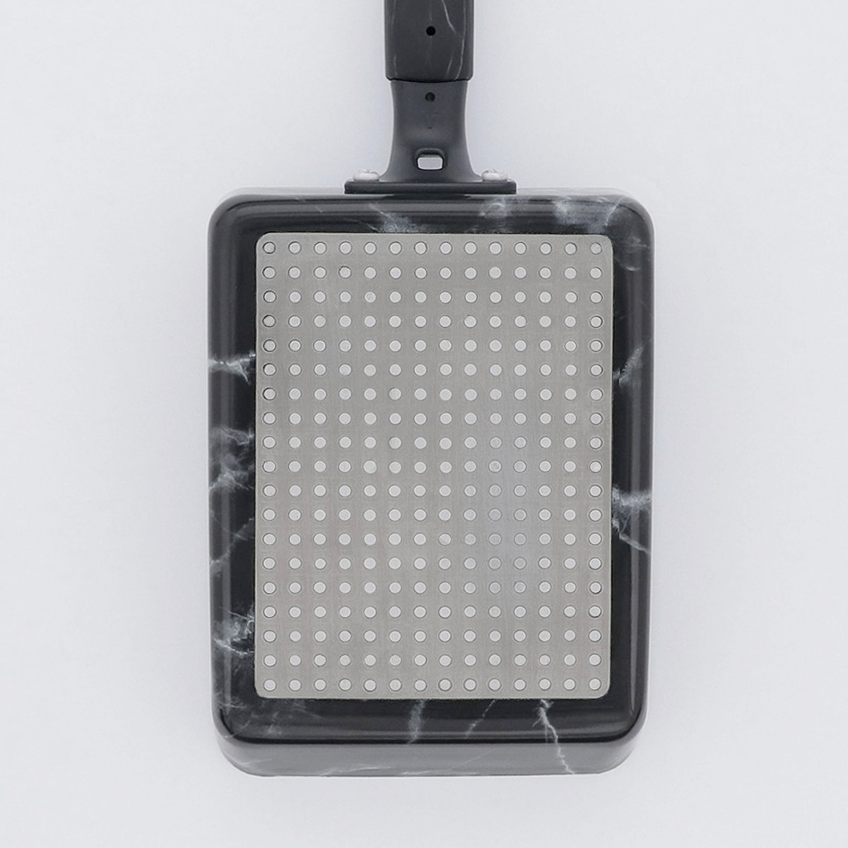 卵焼き器 13×18cm IH対応 ふっ素樹脂加工 MARBLE KITCHEN エッグパン ( ガス火対応 オール熱源対応 ふっ素加工 軽い 玉子焼き器 朝食 弁当 弁当作り アルミ製 フッ素コーティング 軽量 大理石柄 おしゃれ ) 【ブラック】 ブラック