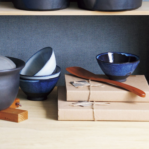 飯碗 11cm 小 SALIU お碗 食器 和食器 陶器 日本製 同色3個セット 白 ( 食洗機対応 電子レンジ対応 茶碗 お茶碗 ライスボウル ご飯茶碗 和風 ごはん 器 ) 【青】 青