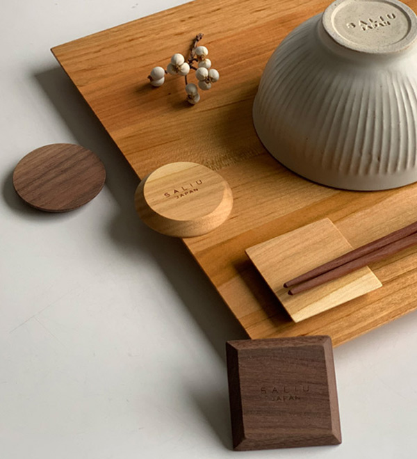 箸置き 円 付知 SALIU 5cm 天然木 日本製 山桜 ( 箸置 丸 カトラリーレスト 北欧 おしゃれ 木製 カフェ風 箸休め カトラリー 箸 置き レスト 木 丸型 ) 【山桜】 山桜