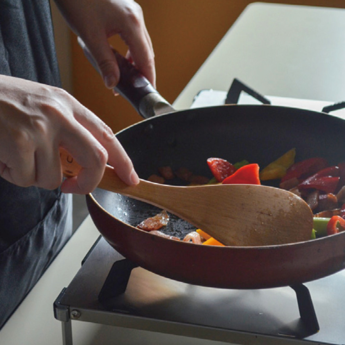 木べら LOLO ロロ 炒め用木べら 山桜 木製 ( 木ベラ 木製ヘラ 天然木 調理器具 調理道具 調理用品 キッチンツール キッチン用品 サリュウ SALIU )