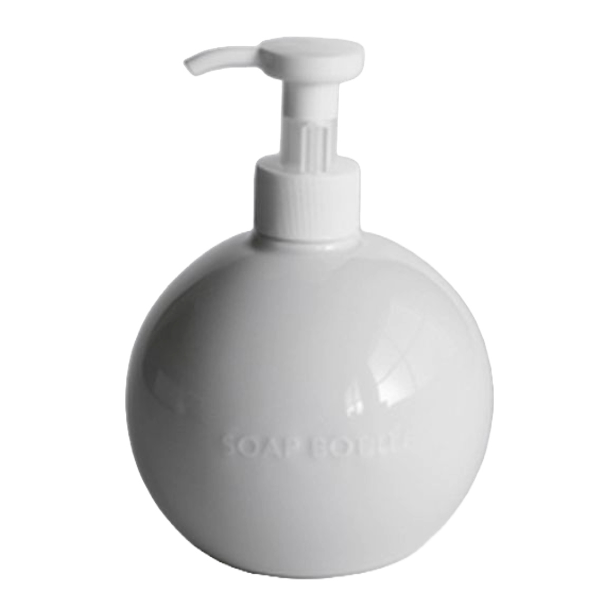 ディスペンサー SALIU LOLO ロロ グローブソープボトル 液体タイプ 350ml ( ソープディスペンサー 液体用 詰め替えボトル ソープボトル 日本製 液体用ディスペンサー 磁器製 すべり止め ポンプボトル 詰め替え ボトル ホワイト )