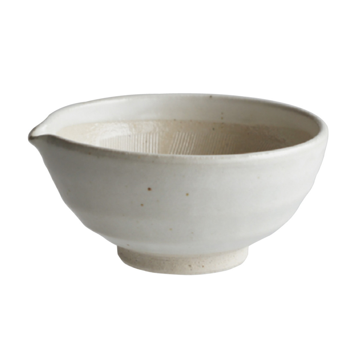 すり鉢 SALIU 片口すり鉢 直径16cm ( 日本製 陶器 美濃焼 すりばち ボウル 鉢 おしゃれ かわいい シンプル とろろ 離乳食 すりごま すり胡麻 ごま 調理 片口 ) 【黒】 黒