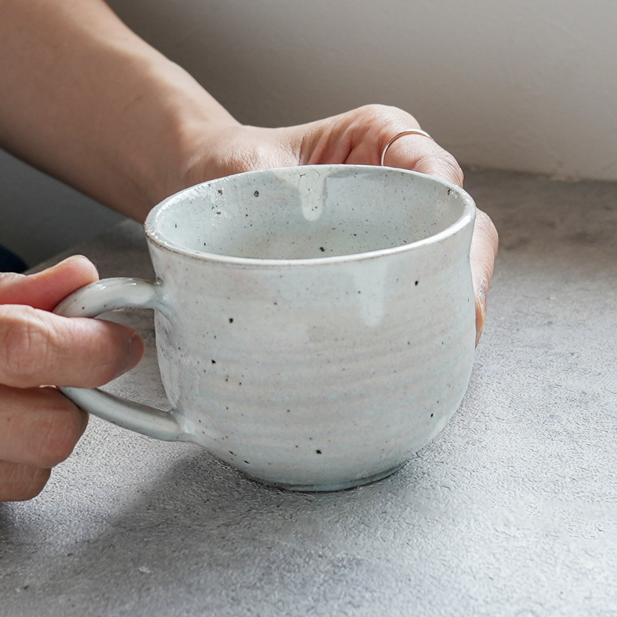 マグカップ SALIU 釉 SA03 マグ ( マグコップ カップ 食器 陶器 日本製 320ml おしゃれ シンプル モダン 和モダン 粉引き 黒柿釉 ) 【黒柿釉】 黒柿釉