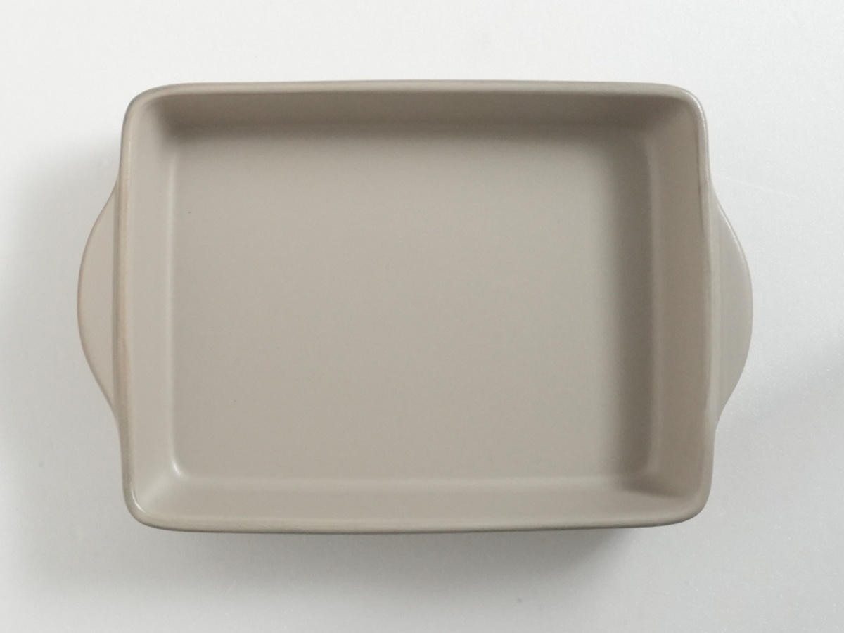 グリルパン ロロ The chef ベイクディッシュ S フラット ( SALIU 耐熱 陶器 直火対応 電子レンジ対応 オーブン対応 グリルプレート 角型 日本製 プレート 皿 お皿 食器 おしゃれ モダン シンプル ) 【ウォームグレー】 ウォームグレー