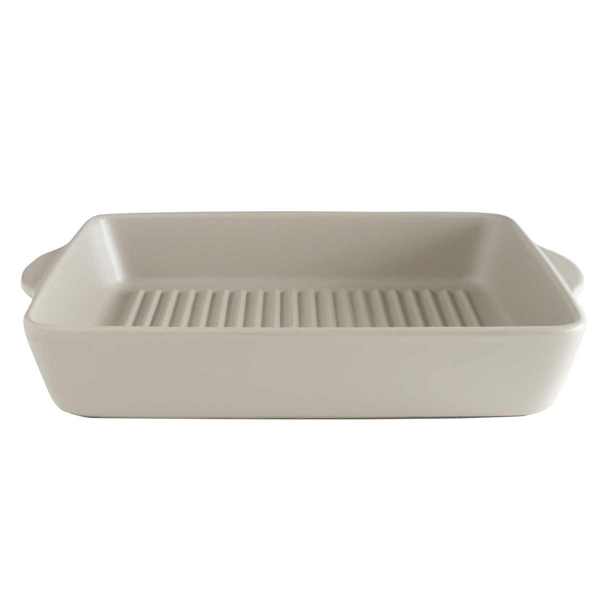 グリルパン ロロ The chef ベイクディッシュ L ウェーブ ( SALIU 耐熱 陶器 直火対応 電子レンジ対応 オーブン対応 グリルプレート 角型 日本製 プレート 皿 お皿 食器 おしゃれ シンプル ) 【ウォームグレー】 ウォームグレー