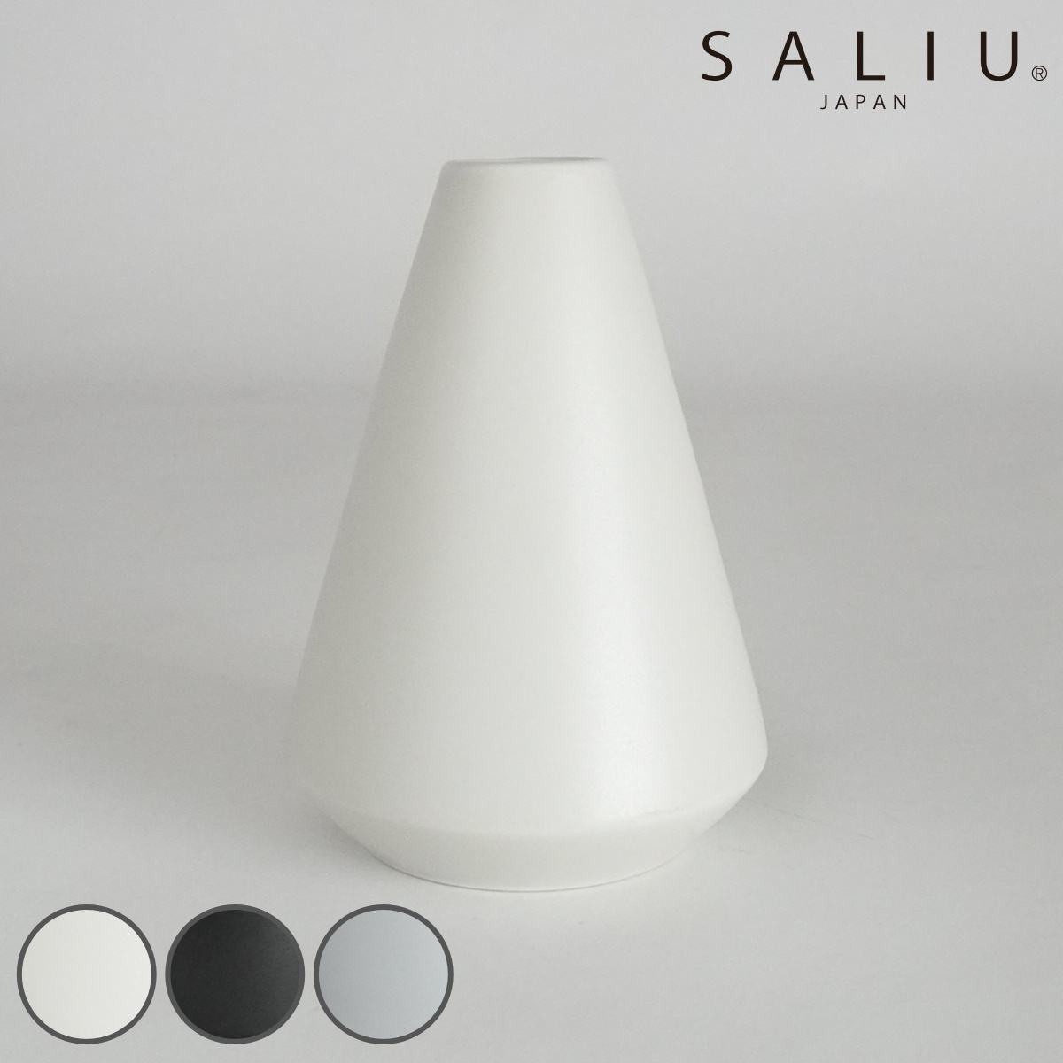 花瓶 SALIU 縁 花器 （ フラワーベース 花ビン 花びん フラワー 花 飾る 花入れ 磁器 磁器製 フレーム シンプル おしゃれ 一輪挿し 日本製 ） 【灰】