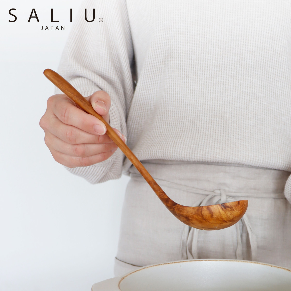 お玉 SALIU おたま 木製 （ レードル 穴無しお玉 天然木 サリウ オタマ 穴なしお玉 木のお玉 キッチンツール 調理器具 調理用品 調理道具 下ごしらえ キッチン用品 ）