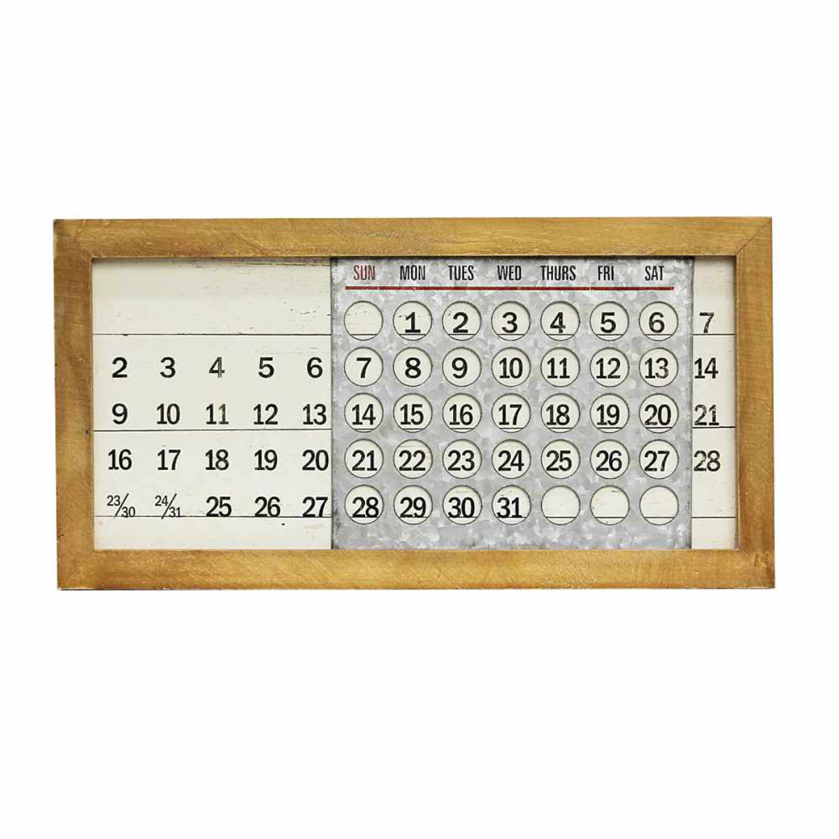 万年カレンダー WOODEN PERPETUAL CALENDAR MINI 掛け置き両用 35cm×18cm （ 万年 カレンダー 木製 ブリキ 卓上 カレンダー 壁掛け 卓上 壁面 おしゃれ レトロ アンティーク調 ヴィンテージ ビンテージ インテリア 雑貨 ）: リビングート ANA  Mall店｜ANA Mall｜マイルが ...