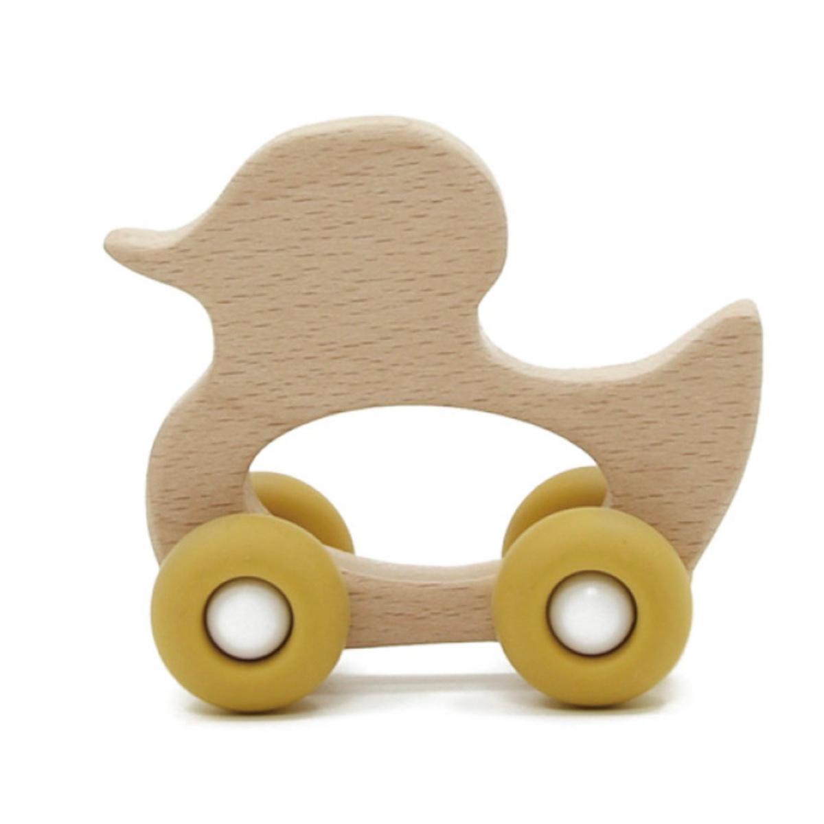 おもちゃ ベビー BABY DUCK CAR YELLOW 0ヶ月 木製 アヒル （ 木製おもちゃ 木製玩具 木のおもちゃ 玩具 オモチャ 知育玩具 赤ちゃん 知