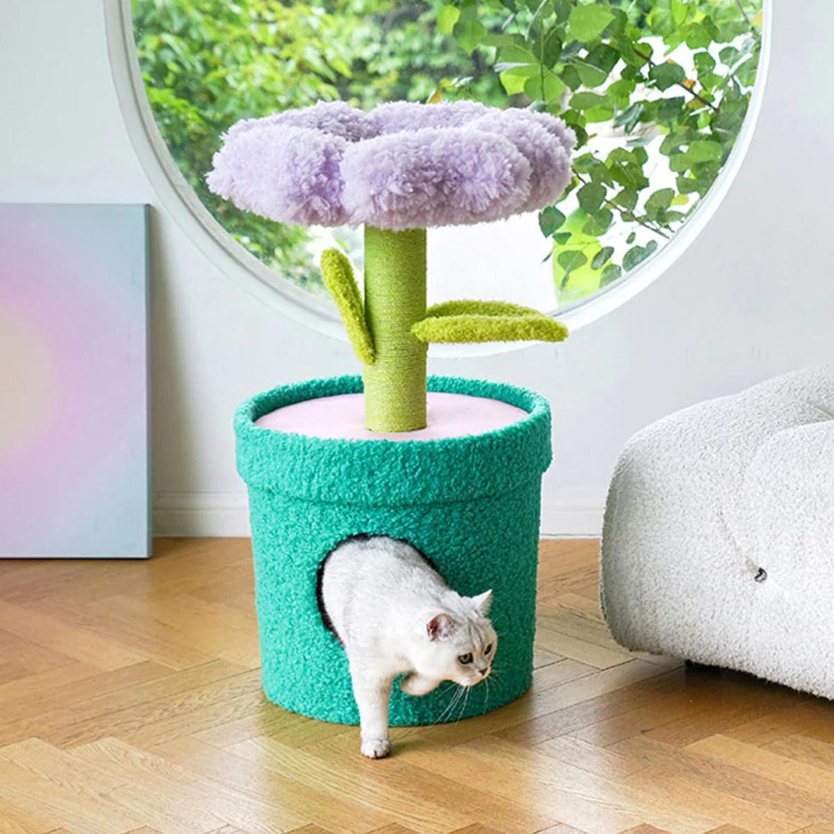 キャットタワー Pot Pet House PURPLE ZEZE 猫ハウス （ 猫