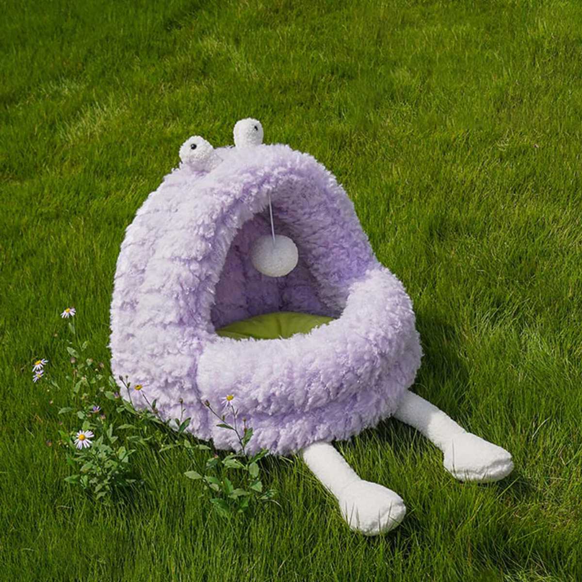 猫ハウス Monster Pet Bed D ZEZE ドーム型 （ ペットハウス 猫 キャットハウス ハウス モンスター ペット用ハウス 猫用 ペットソファ ペットベッド クッション付き インテリア かわいい ）