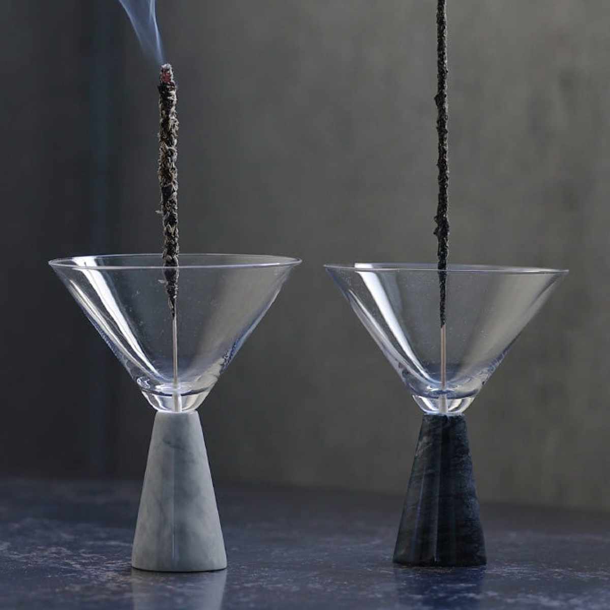 お香立て アラーテ ワンダーマーブル 天然大理石 （ ガラス おしゃれ インセンスホルダー 灰がこぼれにくい スティック 香立て スタイリッシュ お香スタンド 可愛い ギフト プレゼント インテリア インセンス スティック専用 ） 【ビアンコ】