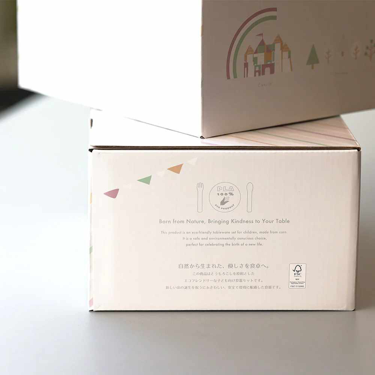 子ども向け 食器セット 安心 100%トウモロコシ由来 エコフレンドリー ( ギフトセット 子供用食器 プラスチック ランチプレート スプーン フォーク コップ 食洗機対応 キッズ 子ども ベビー食器 おしゃれ プレゼント 出産祝い )