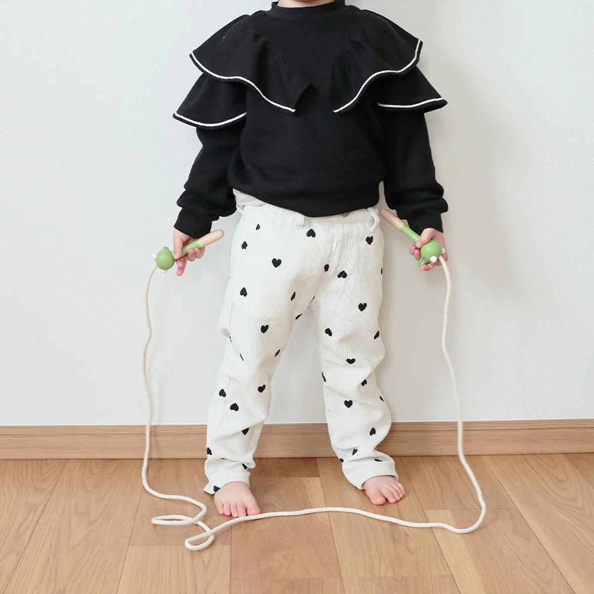 なわとび 子ども用 スキッピングロープ エレファント クロコ ライオン ( おもちゃ Adnil LAND 子供用 縄跳び ロープなわとび 木製 玩具 運動 子供 キッズ 幼児 男の子 女の子 外遊び 保育園 幼稚園 綿ロープ ) 【ライオン】 ライオン