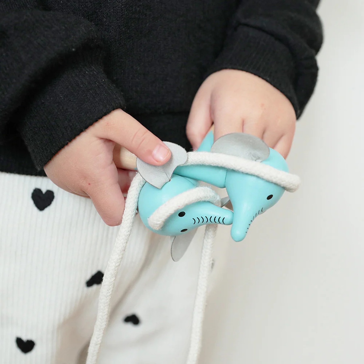 なわとび 子ども用 スキッピングロープ エレファント クロコ ライオン ( おもちゃ Adnil LAND 子供用 縄跳び ロープなわとび 木製 玩具 運動 子供 キッズ 幼児 男の子 女の子 外遊び 保育園 幼稚園 綿ロープ ) 【ライオン】 ライオン