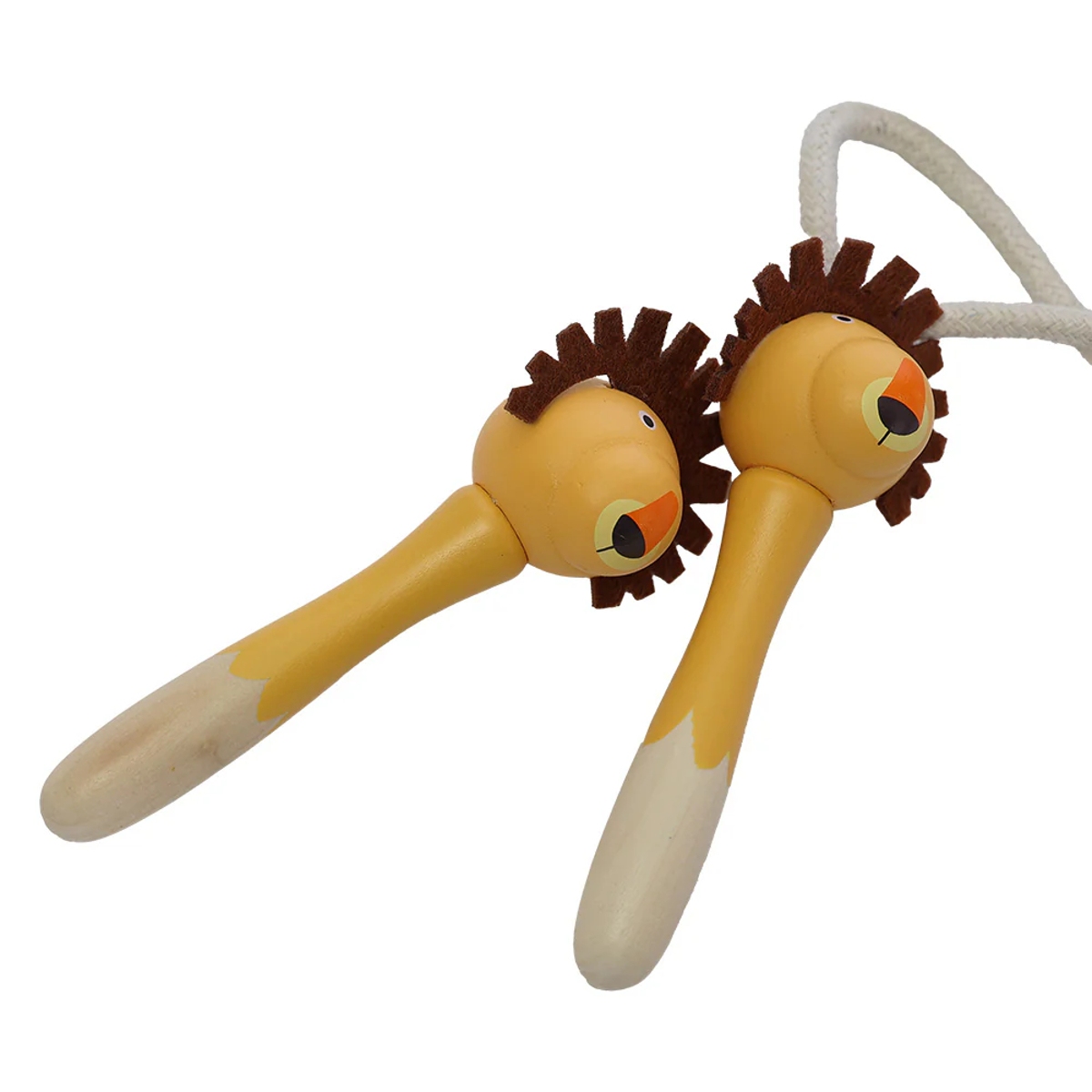 なわとび 子ども用 スキッピングロープ エレファント クロコ ライオン ( おもちゃ Adnil LAND 子供用 縄跳び ロープなわとび 木製 玩具 運動 子供 キッズ 幼児 男の子 女の子 外遊び 保育園 幼稚園 綿ロープ ) 【ライオン】 ライオン