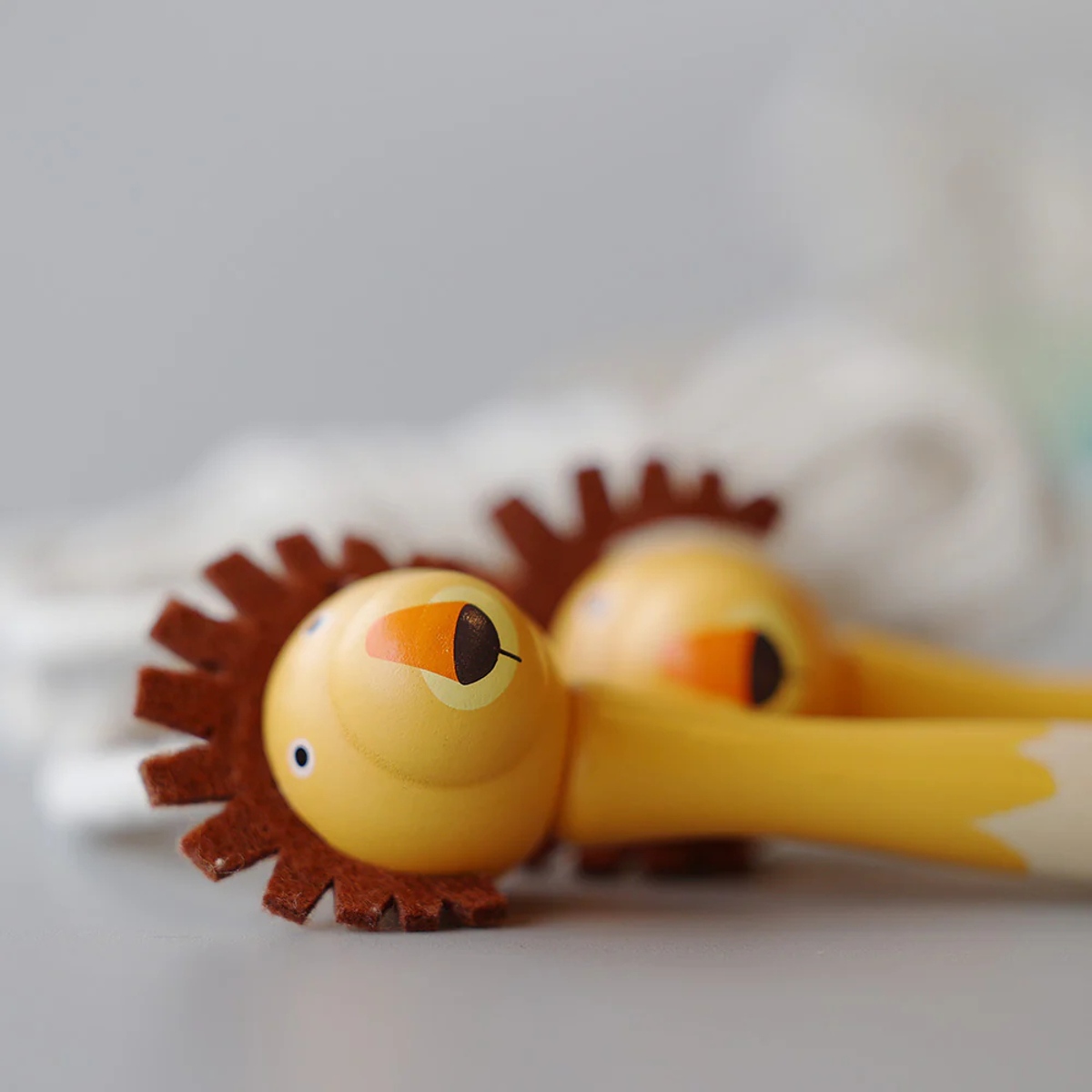 なわとび 子ども用 スキッピングロープ エレファント クロコ ライオン ( おもちゃ Adnil LAND 子供用 縄跳び ロープなわとび 木製 玩具 運動 子供 キッズ 幼児 男の子 女の子 外遊び 保育園 幼稚園 綿ロープ ) 【ライオン】 ライオン