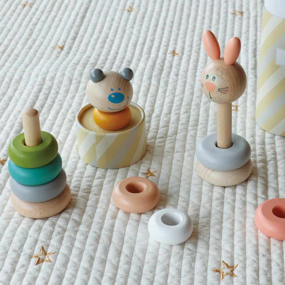 木製 おもちゃ ANIMAL STACKING 選んで 重ねる Adnil LAND ( ベビー 木のおもちゃ 玩具 オモチャ 知育玩具 赤ちゃん 出産祝い おしゃれ 誕生日 プレゼント 木製おもちゃ 木製玩具 スタッキング 知育 子供 女の子 男の子 インテリア ) 【ベアー】
