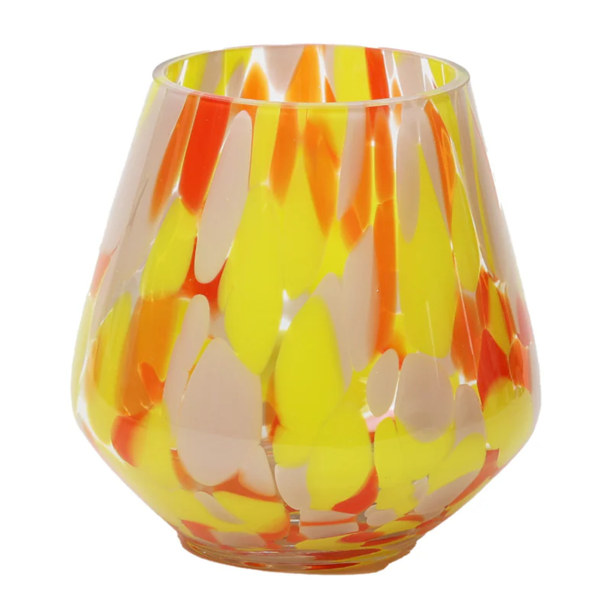 花瓶 パレットベース コンベックス ( 花ビン 花びん 花器 フラワーベース フラワー 花 飾る 花入れ ガラス ガラス製 クリア 透明 おしゃれ 一輪挿し ) 【イエロー】 イエロー