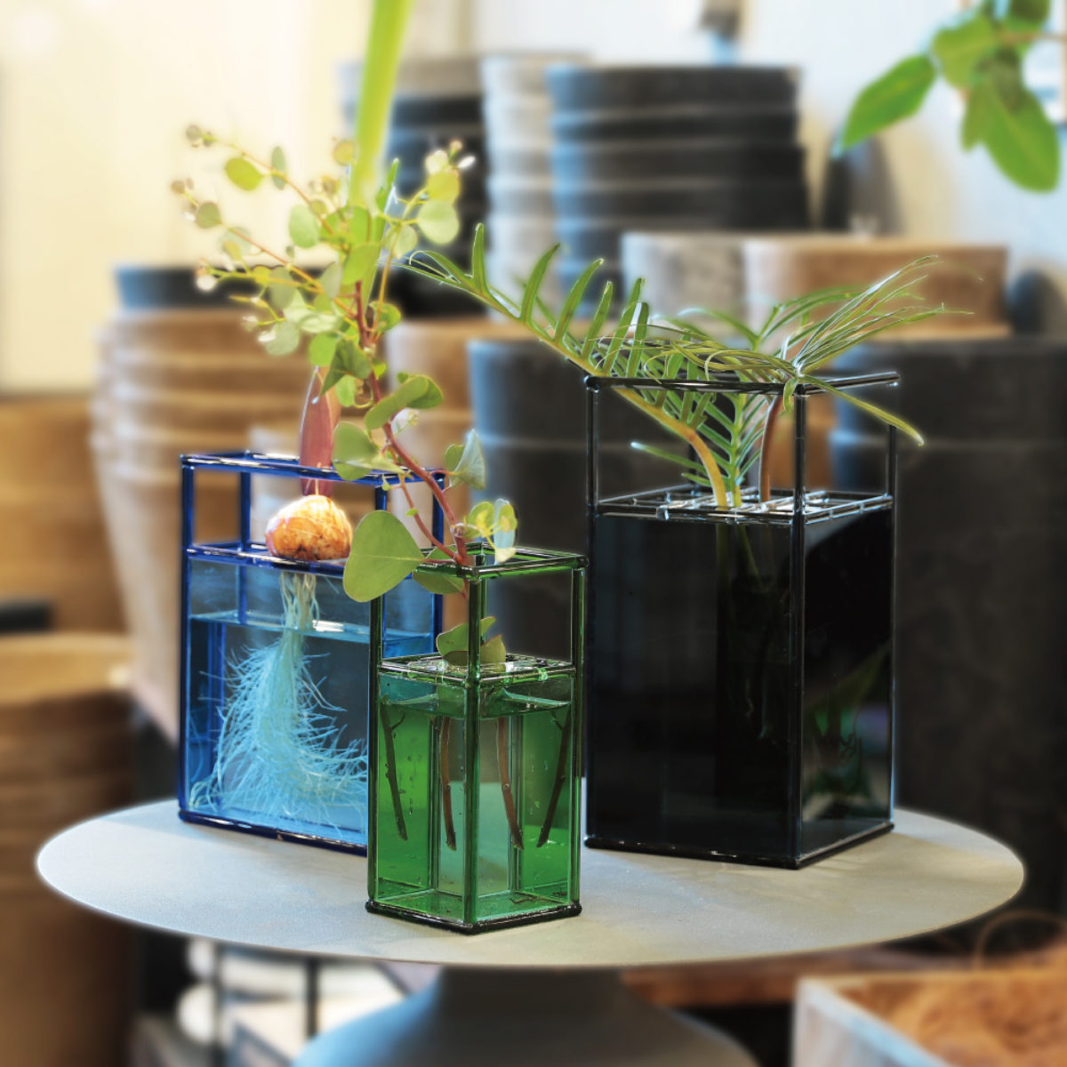 花瓶 マーハ ベース グリーン （ 花ビン 花びん 花器 フラワーベース