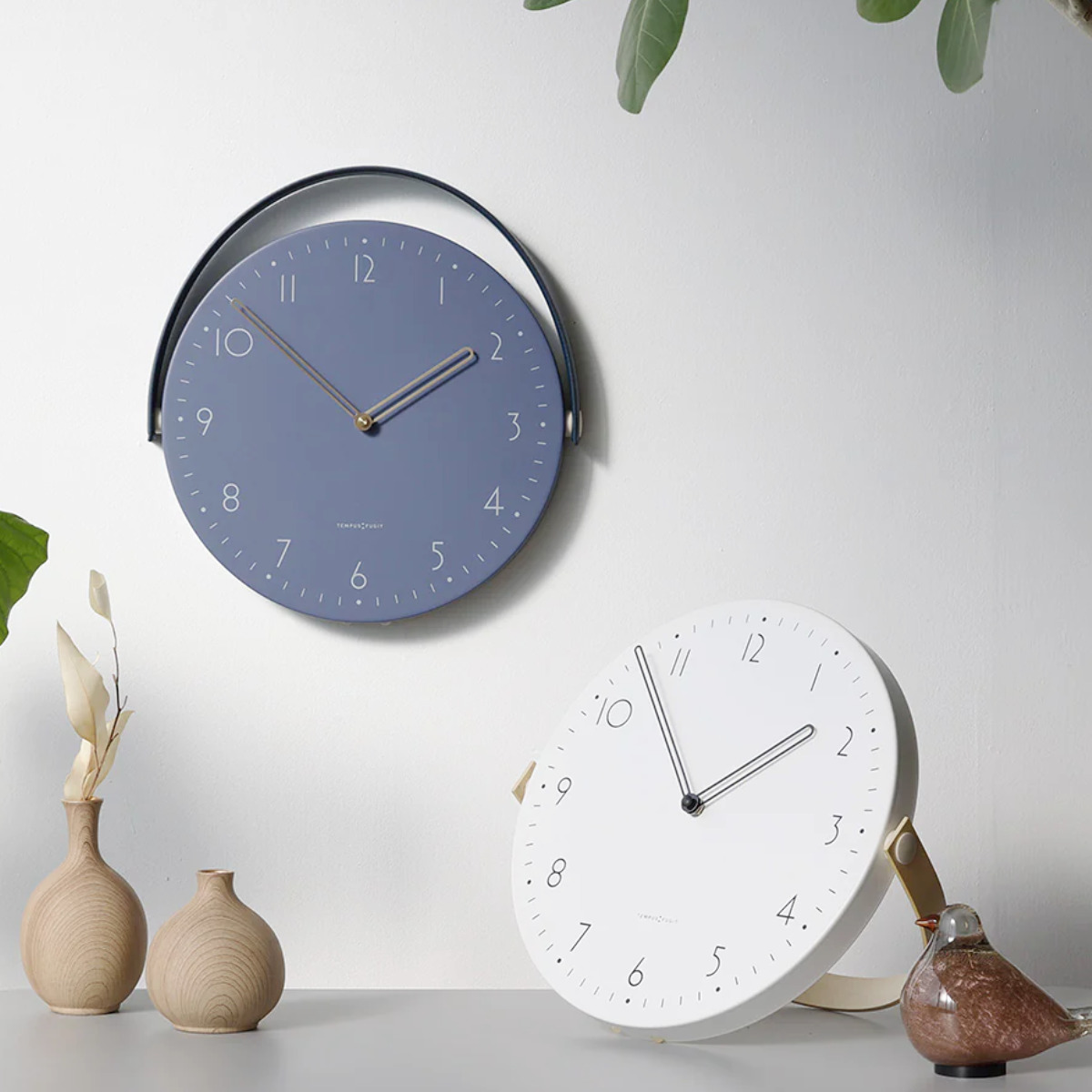 掛け時計 iNE 掛け置き兼用 静音 （ ウォールクロック 時計 壁掛け 置き時計 卓上 壁掛け時計 アナログ シンプル ナチュラル モダン 北欧 おしゃれ ） 【ビアンコ】