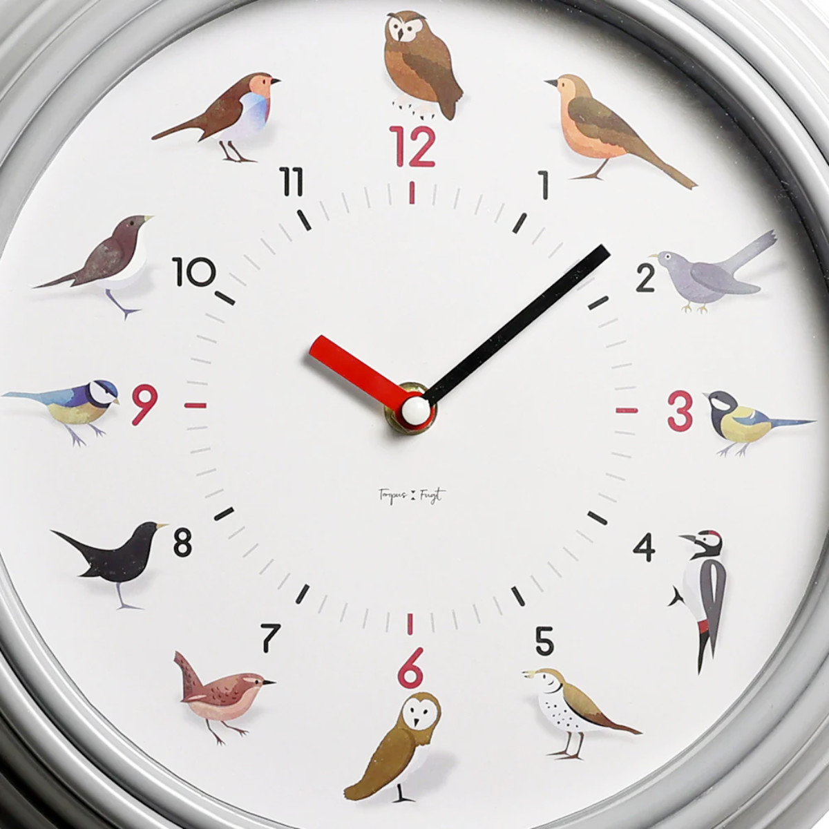 掛け時計 TICKY TACKY 時報付き おやすみモード付き 子ども部屋 ( ティッキー タッキー クロック 知育時計 アニマル 動物 鳥 鳴き声 知育 ユニーク 子供 キッズ 子ども ウォールクロック 壁掛け時計 時計 アナログ ) 【バード】 バード