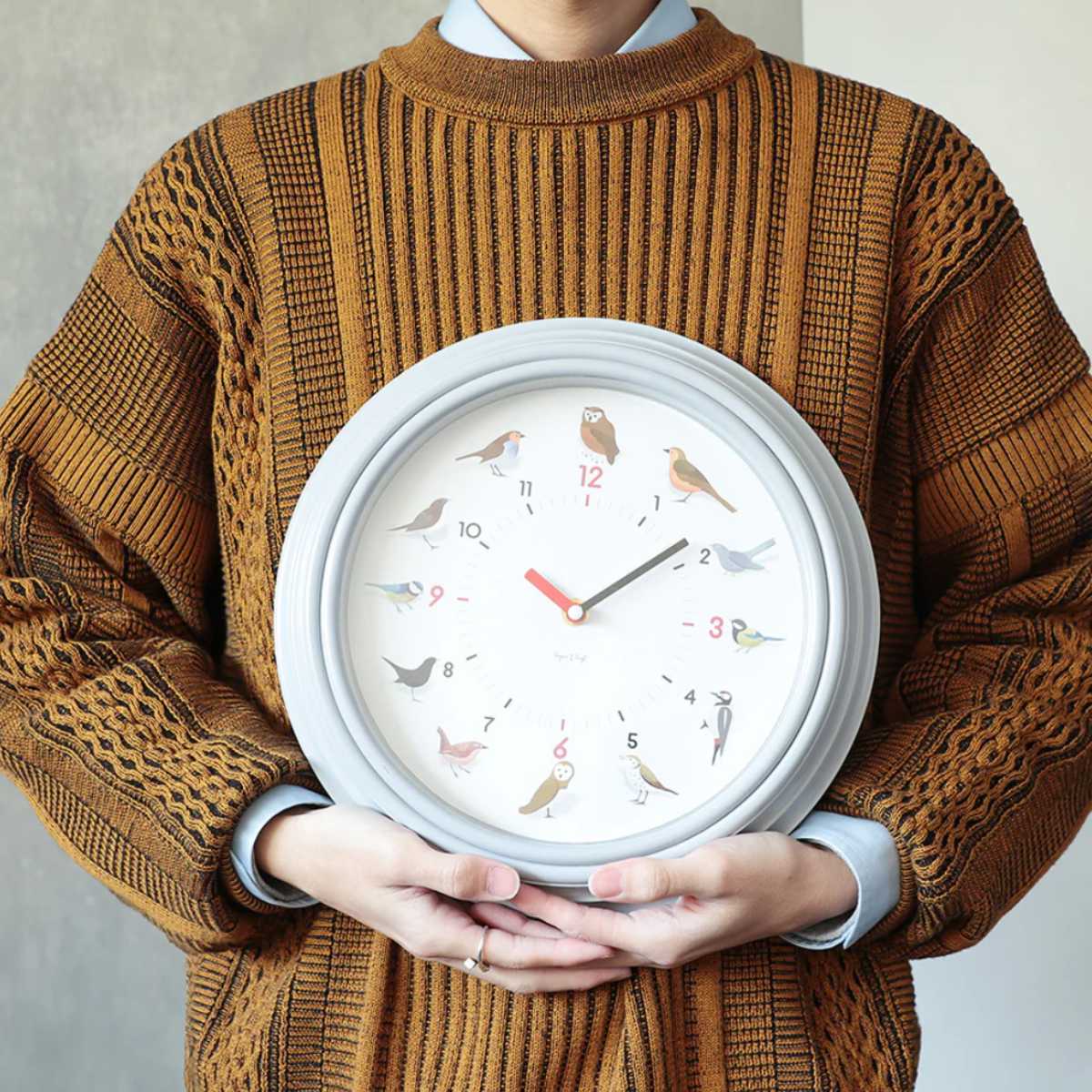 掛け時計 TICKY TACKY 時報付き おやすみモード付き 子ども部屋 ( ティッキー タッキー クロック 知育時計 アニマル 動物 鳥 鳴き声 知育 ユニーク 子供 キッズ 子ども ウォールクロック 壁掛け時計 時計 アナログ ) 【バード】 バード