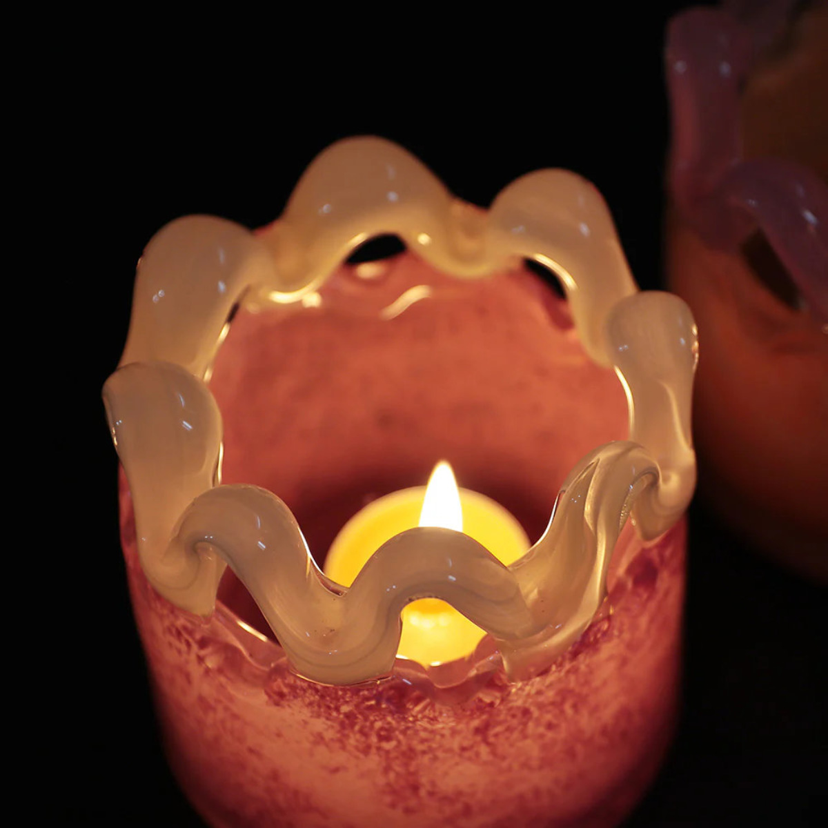 花瓶 ハンナ スモール ( 花ビン 花びん 花器 ベース ガラスベース フラワー 花 飾る 花入れ ガラス ガラス製 オブジェ キャンドルホルダー キャンドル 小物入れ S ) 【アロイオレンジ】 アロイオレンジ