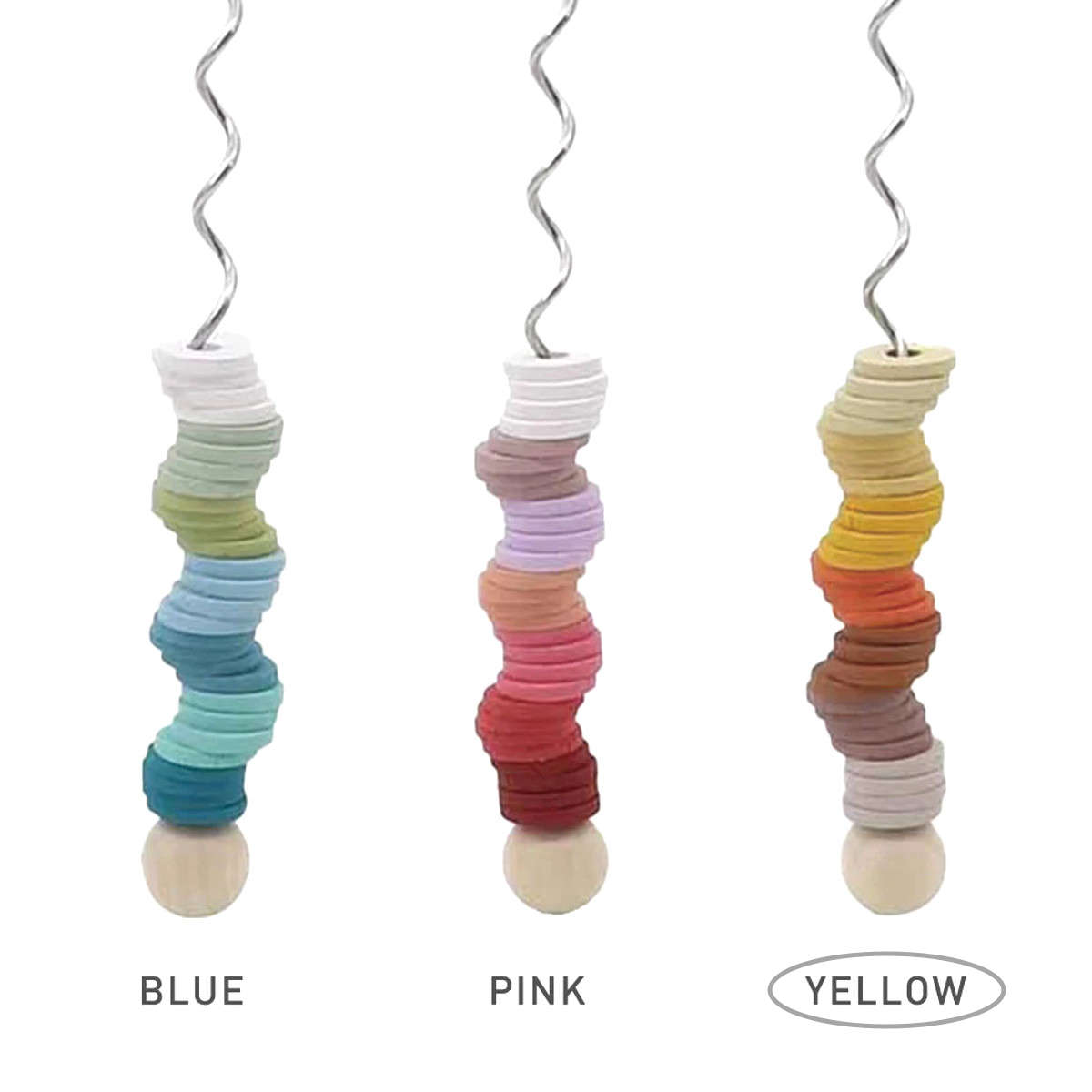 おもちゃ ベビー カラカラ SPIRAL ROD YELLOW 知育玩具 音 Adnil LAND ( 木のおもちゃ 木製 玩具 くるくる 不思議 知育 遊び 赤ちゃん プレゼント ファーストトイ ベビーおもちゃ 音が出る 音が鳴る 男の子 女の子 出産祝い )