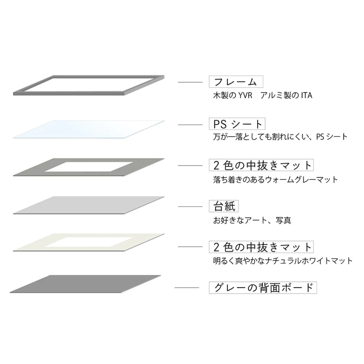 フォトフレーム アルミフレーム ITA-02 A2サイズ対応 壁掛け専用 ( 写真 フレーム ポスター 額 シンプル おしゃれ 壁掛け アートフレーム 雑貨 飾る インテリア 玄関 作品 額縁 アート イラスト )