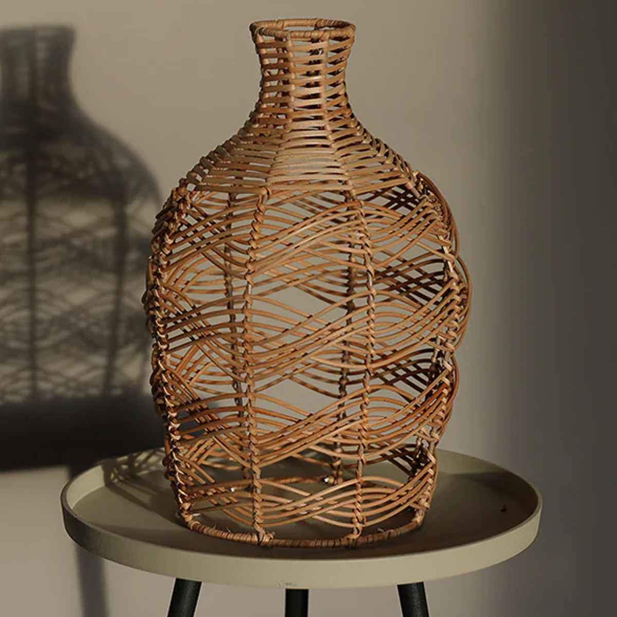 花瓶 sadio Wavelets サディオ ラタン ( 花ビン 花びん 花器 フラワーベース フラワー 花 飾る 花入れ ラタン ラタン製 籐 おしゃれ 一輪挿し ランプシェード )