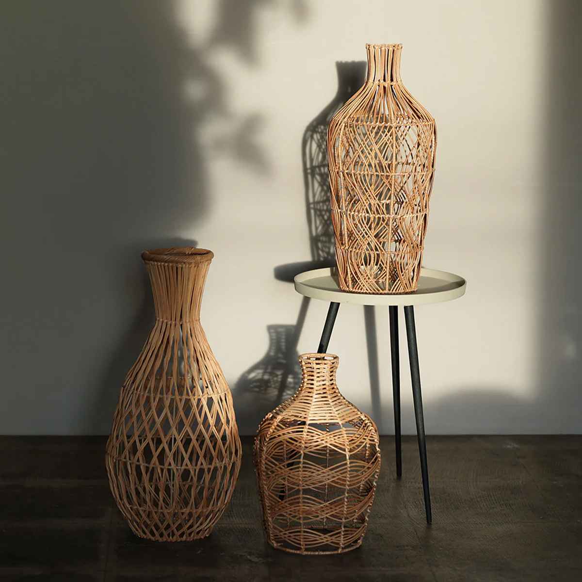 花瓶 sadio Wavelets サディオ ラタン ( 花ビン 花びん 花器 フラワーベース フラワー 花 飾る 花入れ ラタン ラタン製 籐 おしゃれ 一輪挿し ランプシェード )