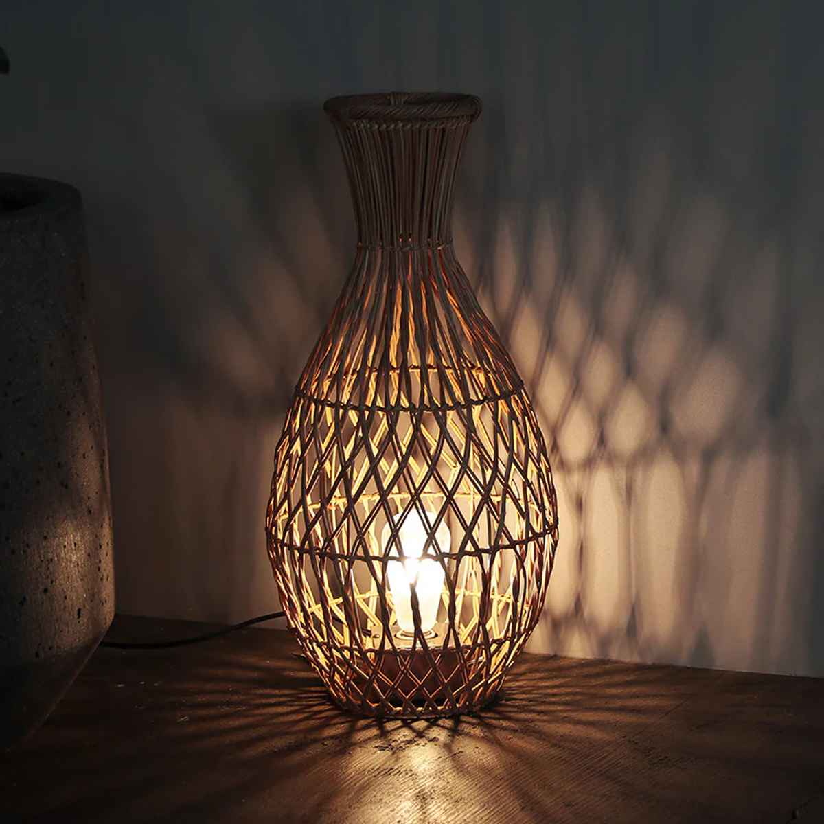 花瓶 sadio Wavelets サディオ ラタン ( 花ビン 花びん 花器 フラワーベース フラワー 花 飾る 花入れ ラタン ラタン製 籐 おしゃれ 一輪挿し ランプシェード )