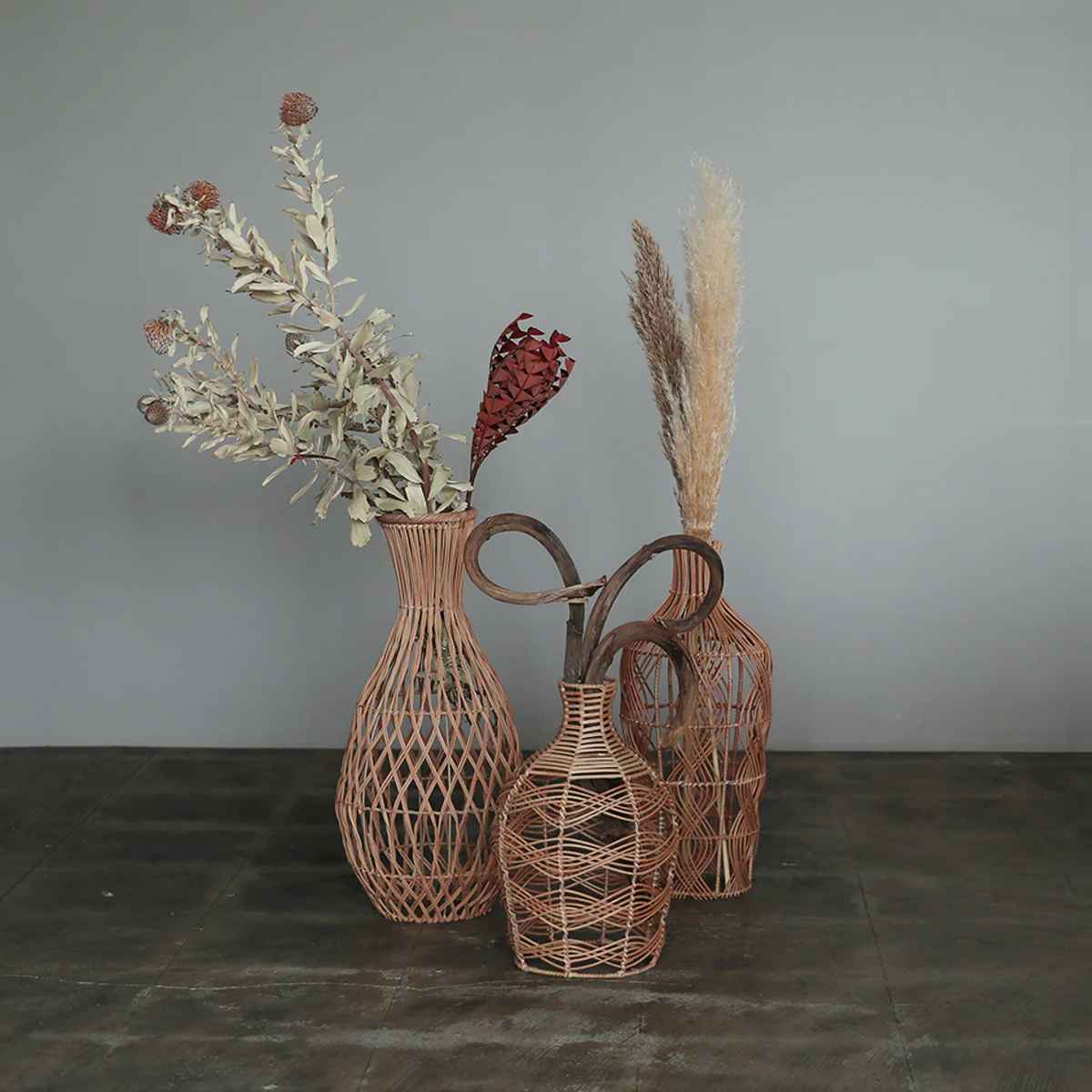 花瓶 sadio Wavelets サディオ ラタン ( 花ビン 花びん 花器 フラワーベース フラワー 花 飾る 花入れ ラタン ラタン製 籐 おしゃれ 一輪挿し ランプシェード )