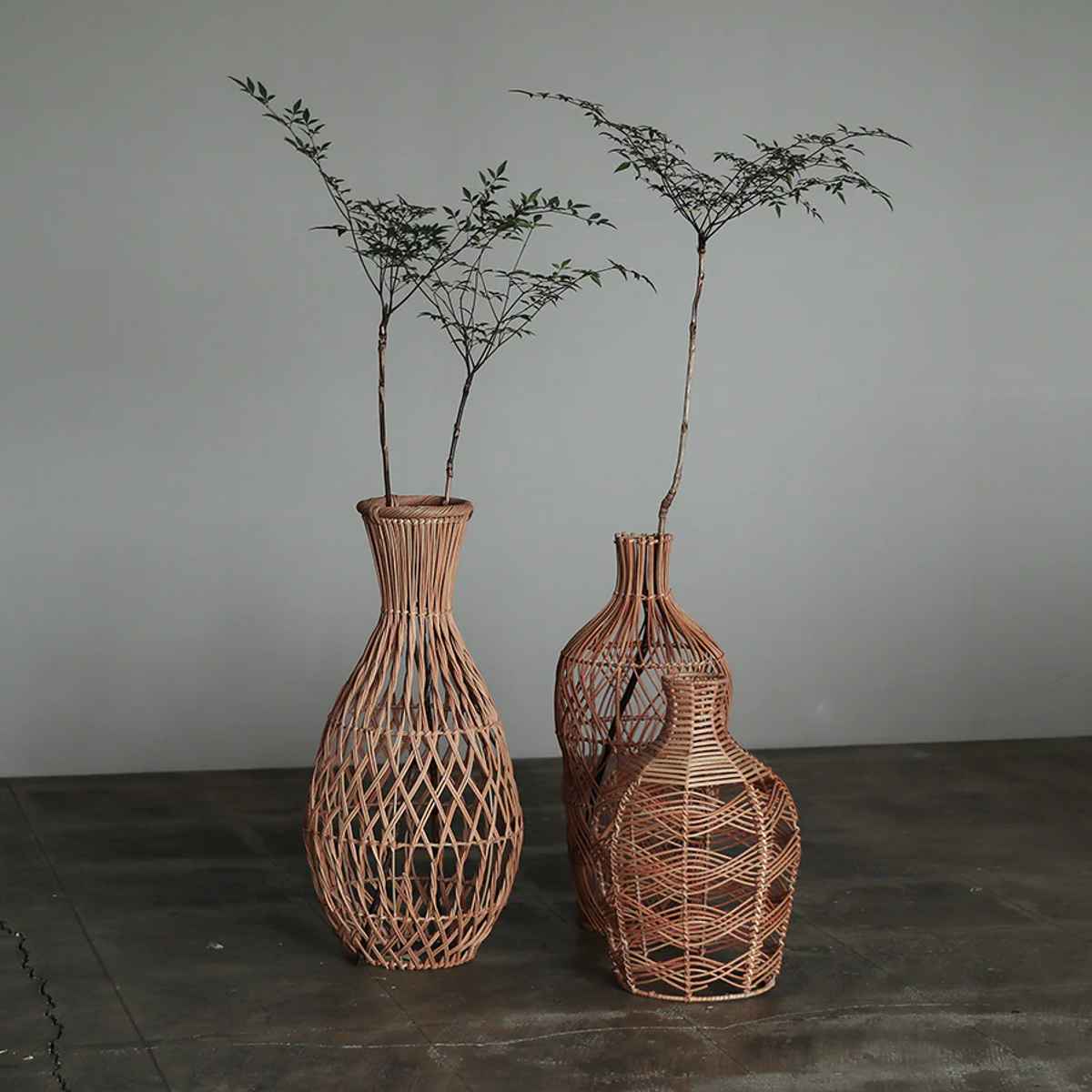 花瓶 sadio Wavelets サディオ ラタン ( 花ビン 花びん 花器 フラワーベース フラワー 花 飾る 花入れ ラタン ラタン製 籐 おしゃれ 一輪挿し ランプシェード )