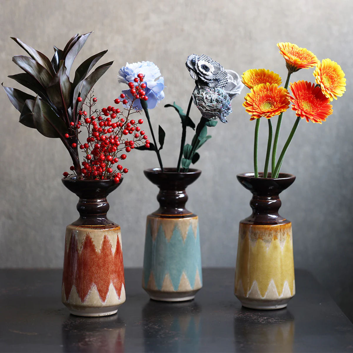 花瓶 milada ミラダ ( 花ビン 花びん 花器 フラワーベース フラワー 花 飾る 花入れ 陶器 陶器製 おしゃれ 一輪挿し ) 【ブラウン】