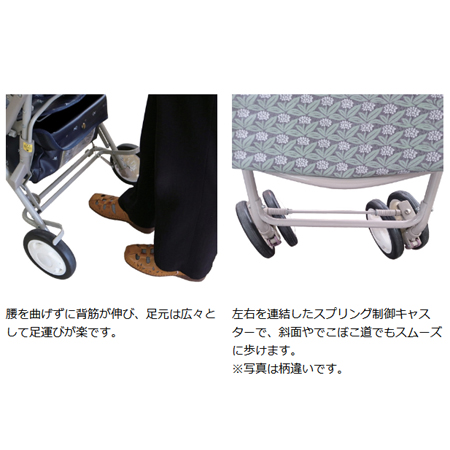 シルバーカー ボックスタイプ キャリーピア アイビーブルー （ 高さ
