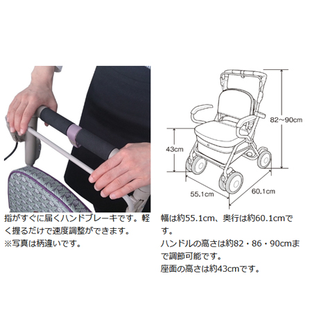 シルバーカー ボックスタイプ キャリーピア アイビーブルー （ 高さ