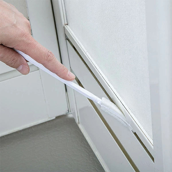 バスすみっこスティック MK サッシ お風呂掃除 ふろ掃除 まめいた ( フロ掃除 風呂掃除 風呂ゆか ブラシクリーナー 風呂用品 風呂そうじ ブラシ タイル掃除 掃除用ブラシ タイル ホワイト KUROMAME )