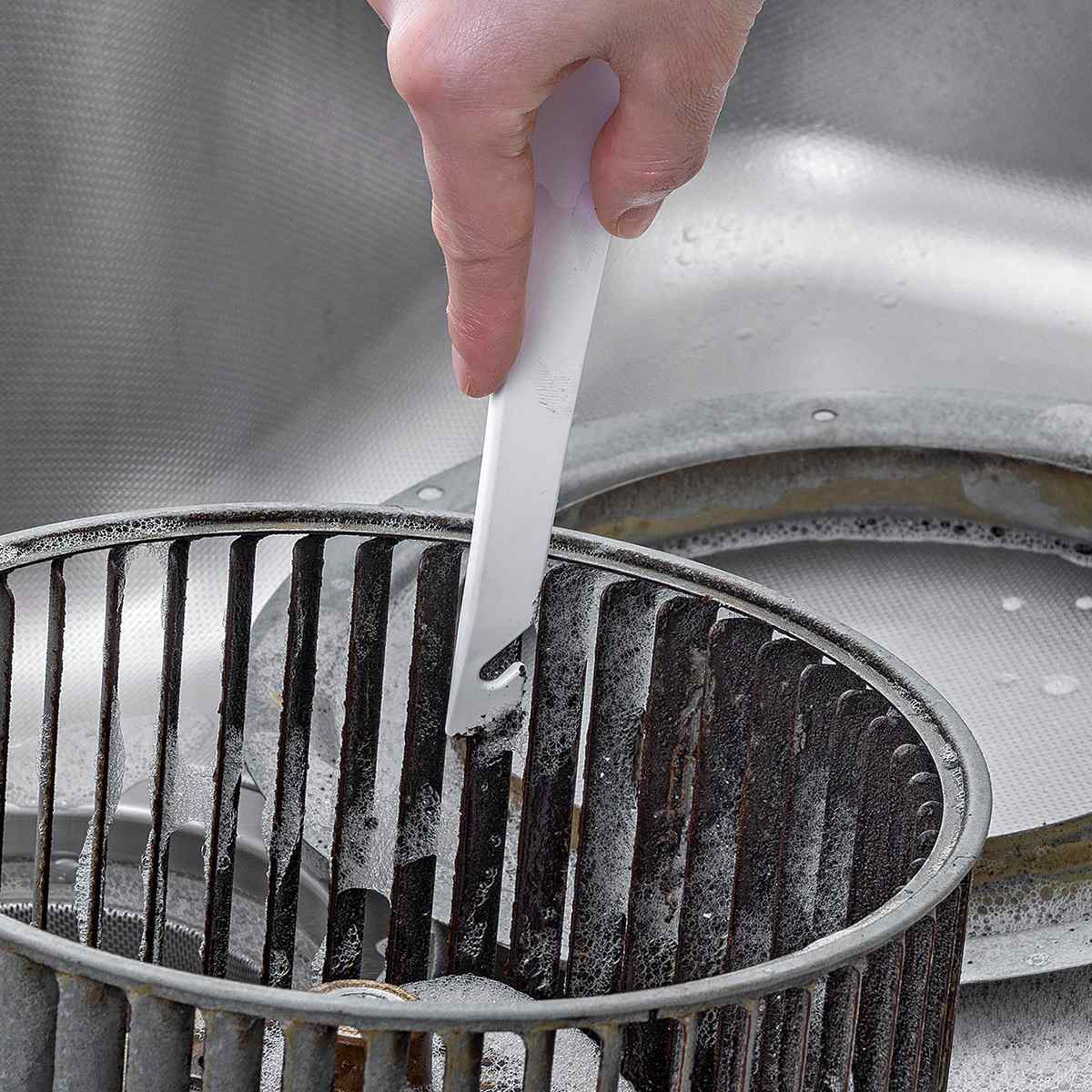 油汚れ コゲ落とし 洗剤用スティック キッチン掃除 レンジ ( ミニブラシ ヘラ付き 掃除用ブラシ 焦げ こびり付き 掃除 フライパン 専用ブラシ 換気扇 すき間掃除 掃除用品 便利グッズ )